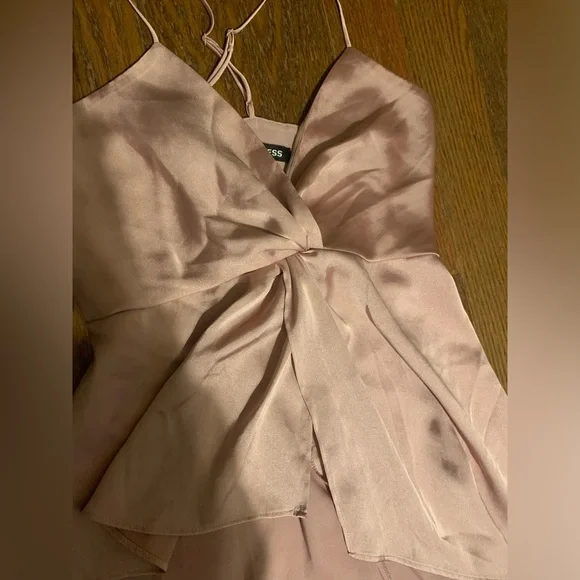 Express fairycore polyester pink cami blouse with open effect and straps - Picture 4 of 7